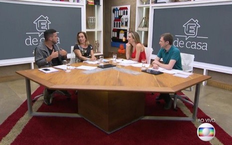 André Marques, Cissa Guimarães, Ana Furtado e Thiago Leifert no É de Casa de sábado (21) - Reprodução/TV Globo