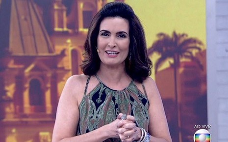 Fátima Bernardes no Encontro da última sexta-feira; programa voltou a perder para o SBT - Reprodução/TV Globo
