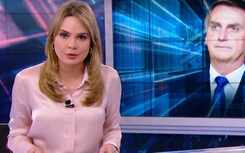 Rachel Sheherazade nessa quarta (7) no SBT Brasil; jornalista foi suspensa e ficará fora das edições de sexta - REPRODUÇÃO/SBT