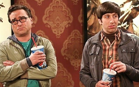 Os atores Johnny Galecki e Simon Helberg em cena da nona temporada de Big Bang Theory - Divulgação/CBS