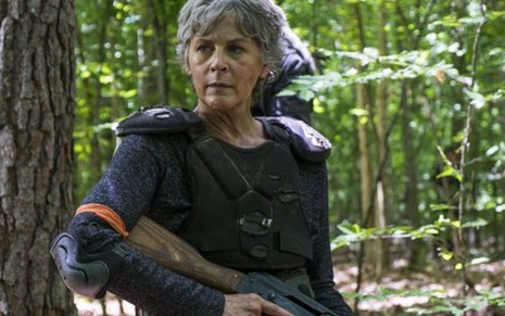 A atriz Melissa McBride em cena do segundo episódio da oitava temporada de Walking Dead - Divulgação/AMC