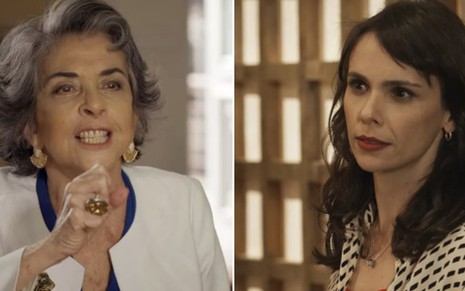 Elvira (Betty Faria) e Irene (Débora Falabella) vão se enfrentar em cena de A Força do Querer - Reprodução/TV Globo