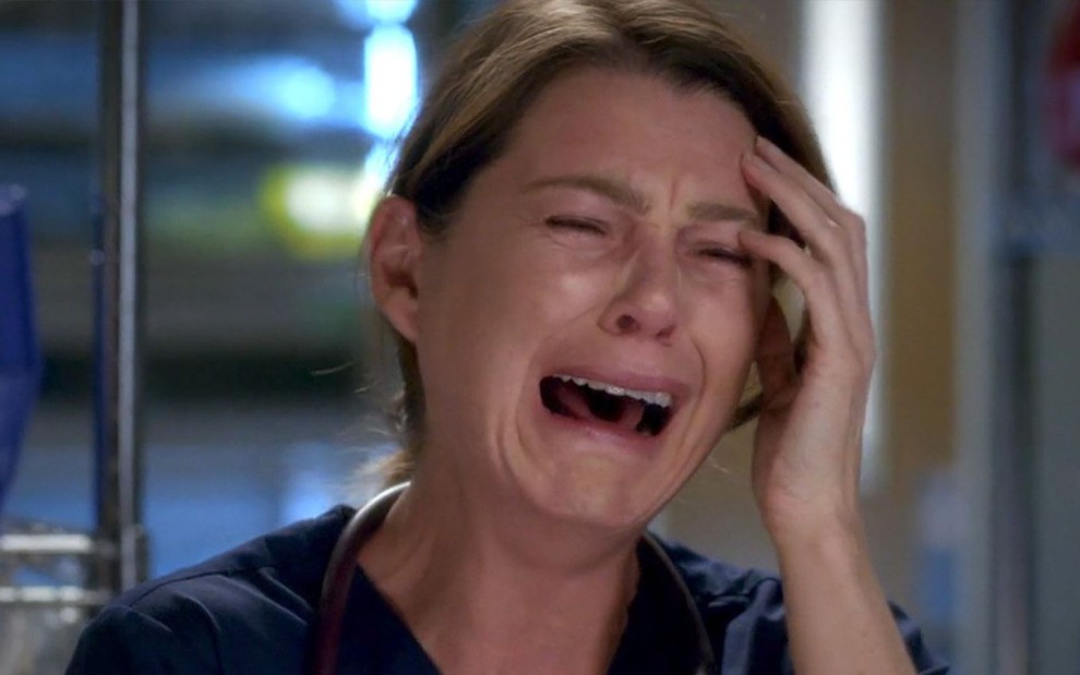 Ellen Pompeo chora muito em cena de Grey's Anatomy