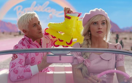 Ryan Gosling e Margot Robbie no trailer de Barbie
