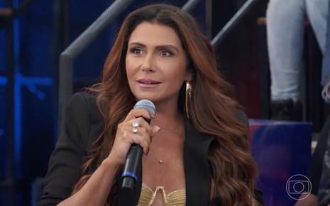 Giovanna Antonelli durante participação no programa Altas Horas na Globo