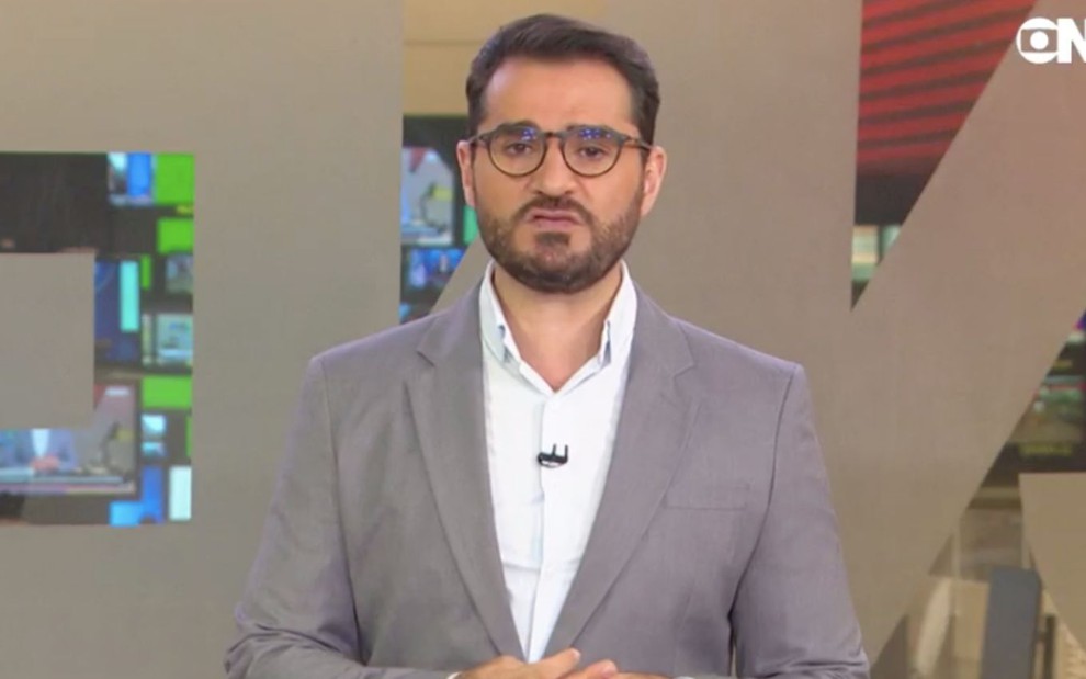 O jornalista e apresentador Marcelo Cosme no Edição das 16h da GloboNews