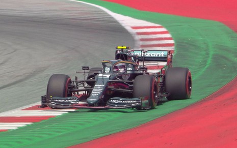 Imagem do carro de corrida de Sebastian Vettel no GP da França