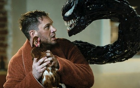Tom Hardy em cena de Venom - Tempo de Carnificina