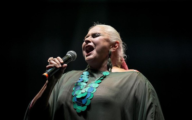 Fafá de Belém canta durante show