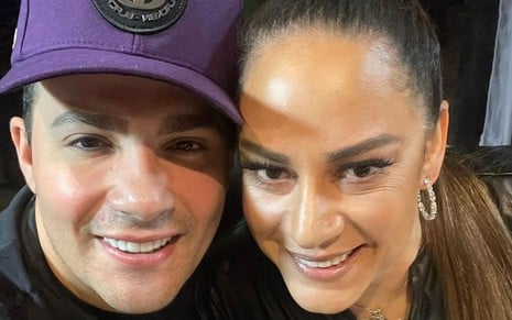 Gustavo Moura e Silvia Abravanel em foto no Instagram; ela anunciou término, mas foi em show dele - Reprodução/Instagram