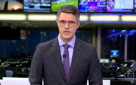 Bruno Tavares no comando do Jornal da Globo desta quarta-feira (27)
