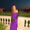 Maya Massafera com um vestido roxo no Festival Cannes