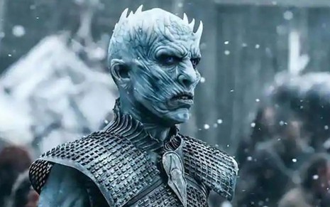 Vilão mais temido de GoT, o Rei da Noite (Vladimir Furdik) é o líder dos White Walkers na Batalha de Winterfell - DIVULGAÇÃO/HBO