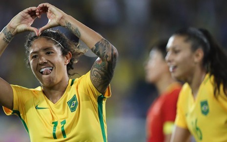 A atacante Cristiane, que marcou um gol na vitória do Brasil sobre a China na quarta (3) - Flavio Florido/COB