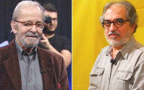 Os jornalistas e apresentadores de TV Goulart de Andrade e Geneton Moraes Neto - Reprodução/TV Cultura/Zé Paulo Cardeal/TV Globo