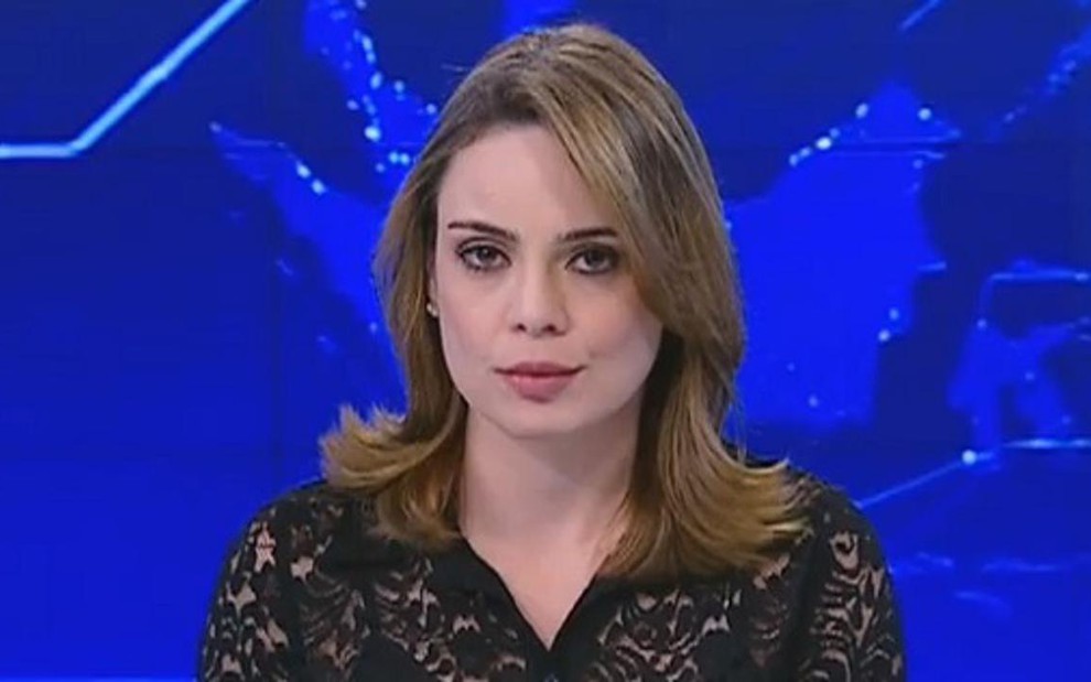 A jornalista Rachel Sheherazade, apresentadora do telejornal SBT Brasil - Reprodução da TV/SBT