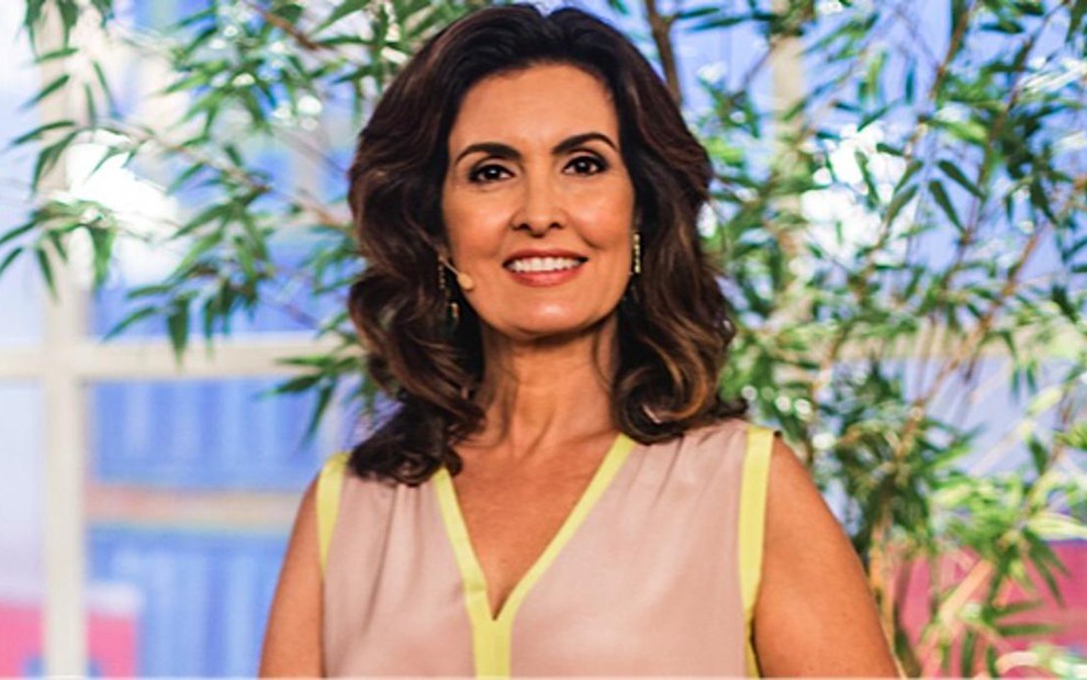 A apresentadora Fátima Bernardes no novo cenário do Encontro - Aline Massuca/TV Globo