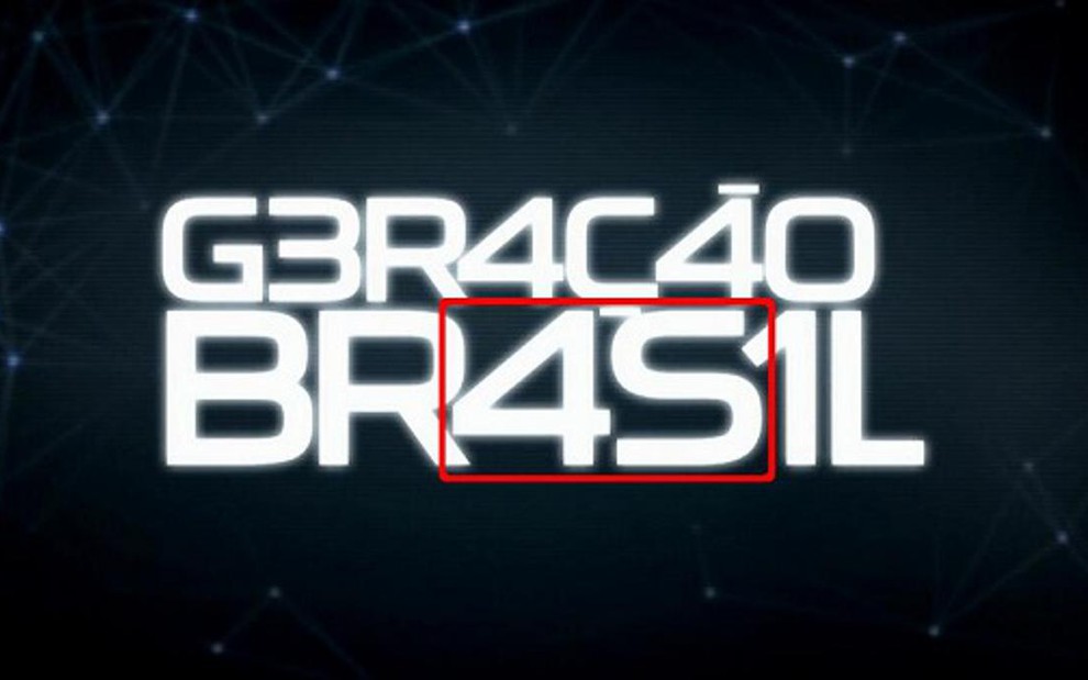 Logomarca da novela Geração Brasil, da Globo, que remeteria ao 45, número do PSDB, segundo petistas - Reprodução/TV Globo