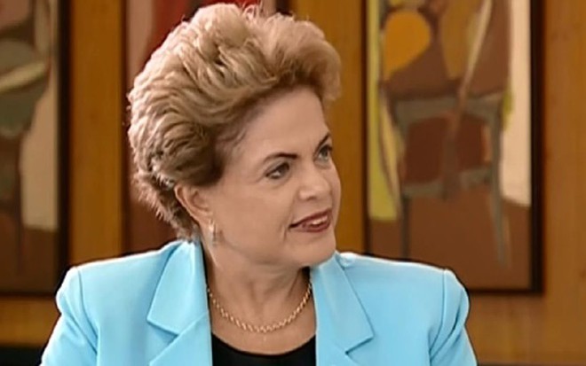 A presidente Dilma Rousseff durante entrevista ao jornalista Kennedy Alencar, para o SBT Brasil - Reprodução/SBT