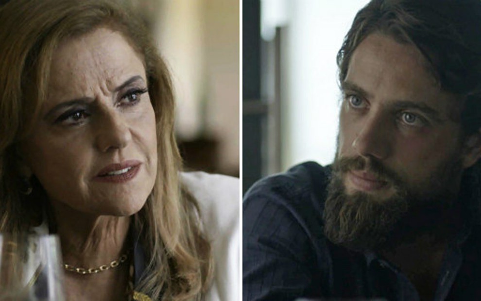 Sophia (Marieta Severo) e Renato (Rafael Cardoso) serão aliados em O Outro Lado do Paraíso - Reprodução/Globo