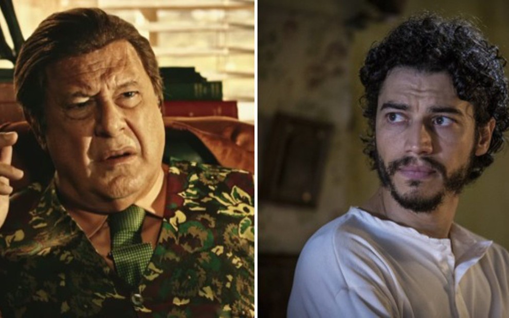 Antonio Fagundes (Afrânio) e Lee Taylor (Martim) em cenas de Velho Chico - Reprodução/TV Globo