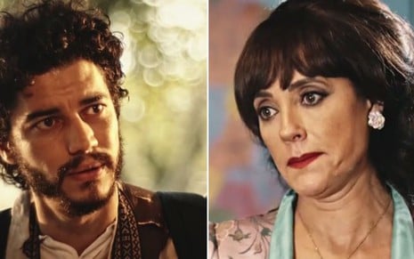 Lee Taylor (Martim) e Christiane Torloni (Iolanda) em cenas de Velho Chico, novela das nove - Reprodução/TV Globo