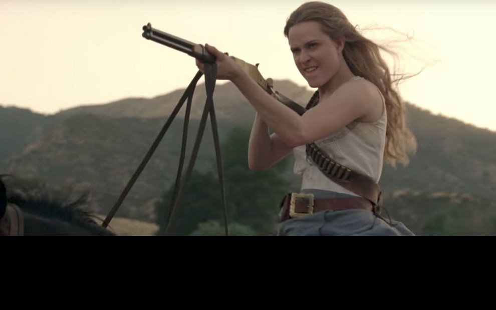 Evan Rachel Wood na segunda temporada de Westworld: robô Dolores deixou a simpatia de lado - Imagens: Divulgação/HBO
