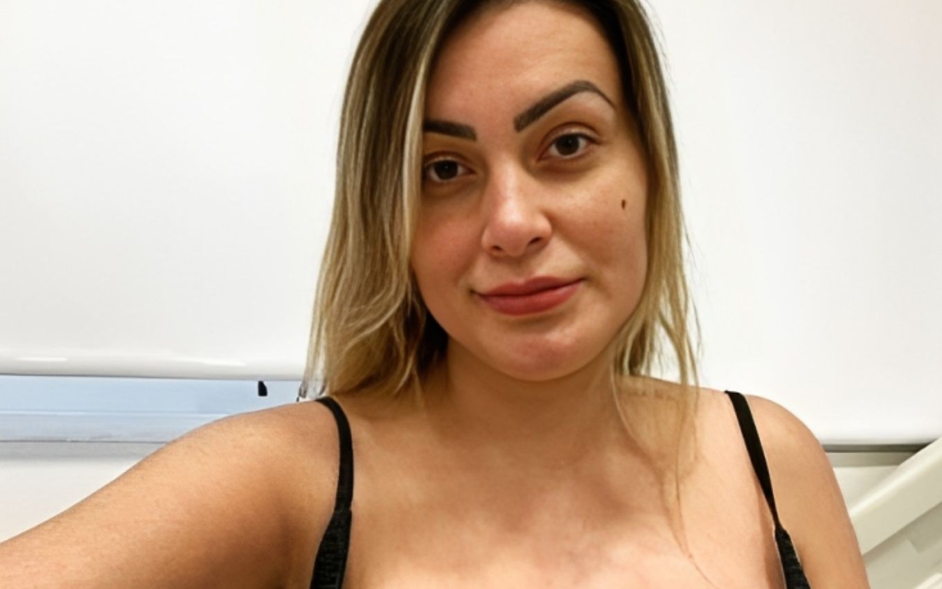 Após cirurgia de emergência Andressa Urach volta a ser internada Dor