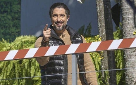 O apresentador Marcos Mion no programa de estreia do reality A Casa, na terça-feira (27) - Antonio Chahestian/Record