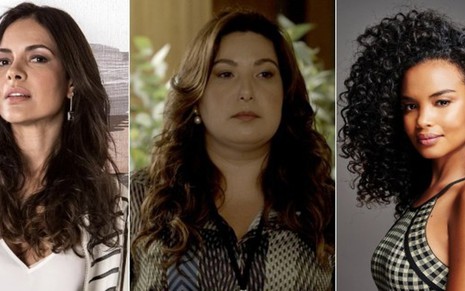 Michelle Martins, Mariana Xavier e Lucy Ramos tiveram suas histórias abandonadas na novela - Fotos: Divulgação