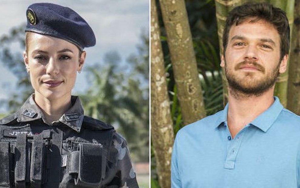 Jeiza (Paolla Oliveira) prenderá Rubinho (Emílio Dantas) em blitz em A Força do Querer - Montagem/Divulgação/TV Globo