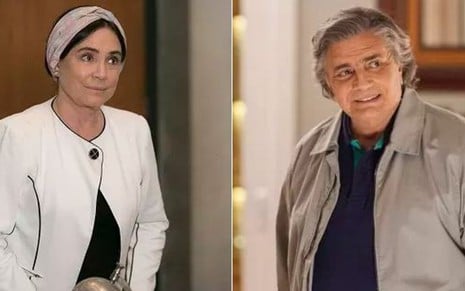 Regina Duarte e Tarcísio Meira em cenas de A Lei do Amor: 'protagonistas' para o exterior - Divulgação/TV Globo