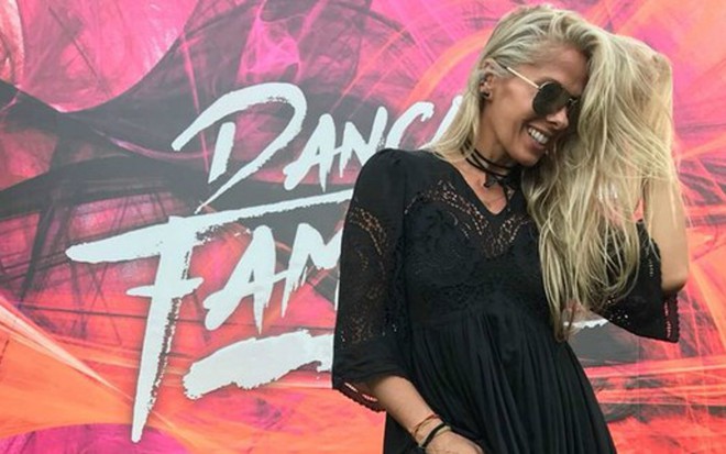 Adriane Galisteu durante ensaio para a Dança dos Famosos no semana passada - Guilherme Ferraresi/TV Globo