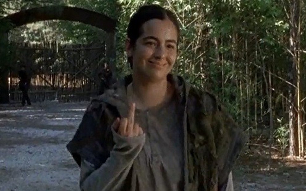 A atriz Alana Masterson, a Tara, no sexto episódio da atual temporada de Walking Dead - Reprodução/AMC