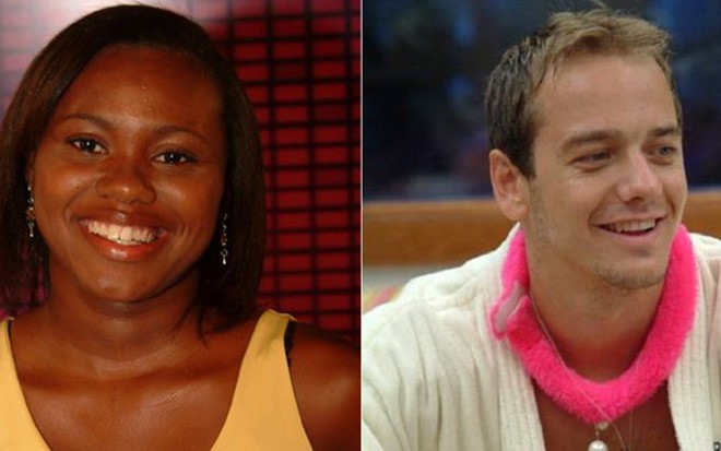 A falsiane Aline dos Santos e o encrenqueiro Rogério Padovan estiveram juntos na quinta temporada do BBB - FOTOS: REPRODUÇÃO/GLOBO