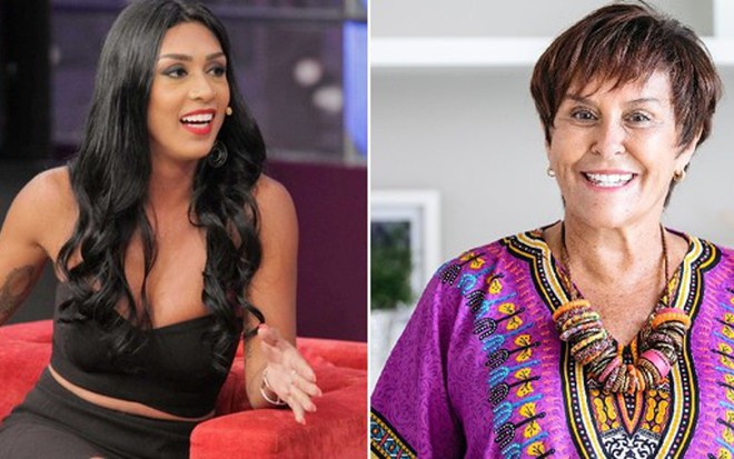 Amanda Djehdian discutiu com a sensitiva Márcia Fernandes nos bastidores do programa Superpop - Fotos: Divulgação/RedeTV!