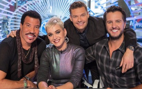 Lionel Richie, Katy Perry, Ryan Seacrest e Luke Bryan: nova formação do Idol - Divulgação/ABC