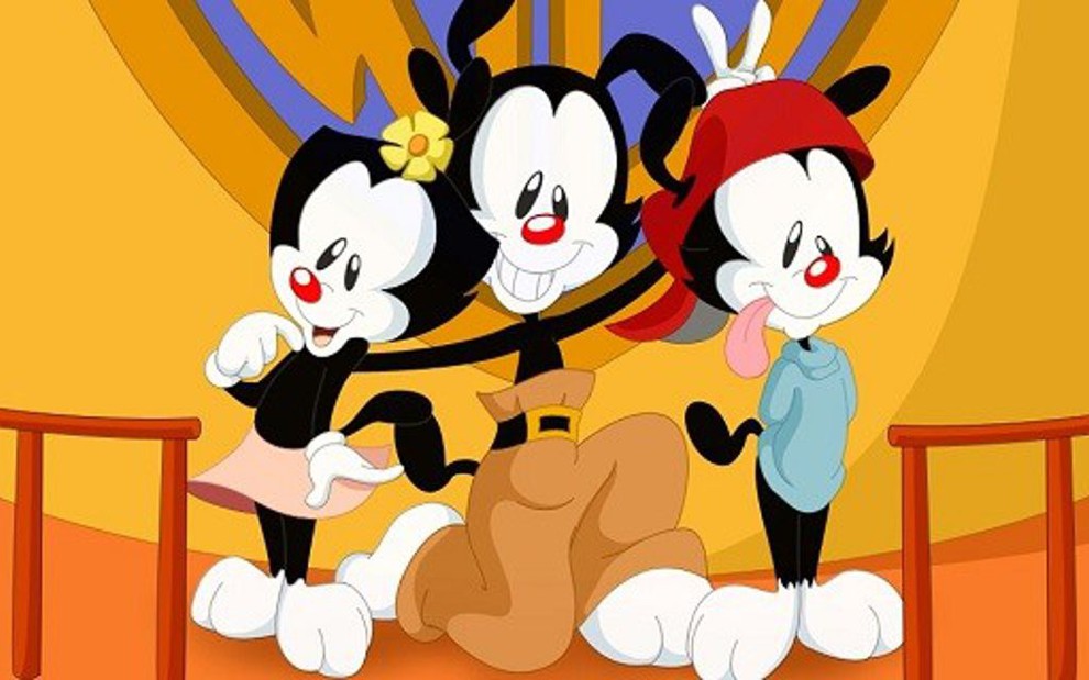 Os personagens Dot, Yakko, e Wakko são as estrelas do desenho Animaniacs - Divulgação/Warner