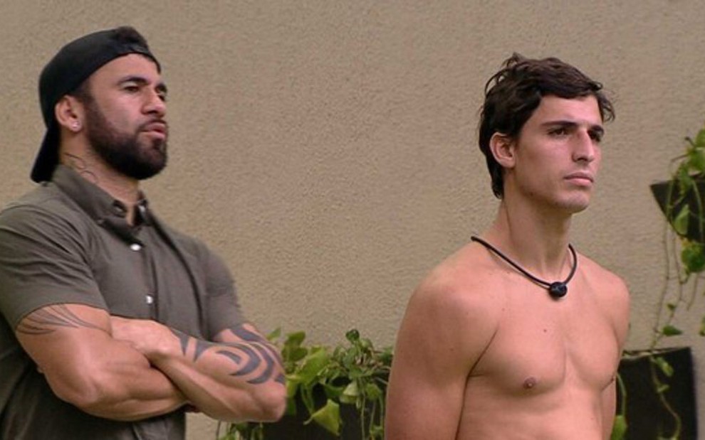 Reprodução de imagem de Hadson Nery e Felipe Prior, participantes do Big Brother Brasil 20