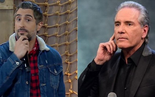 Montagem com imagens de Marcos Mion e Roberto Justus
