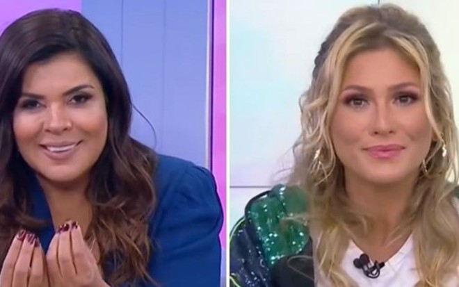 Montagem com as imagens de Mara Maravilha e Lívia Andrade