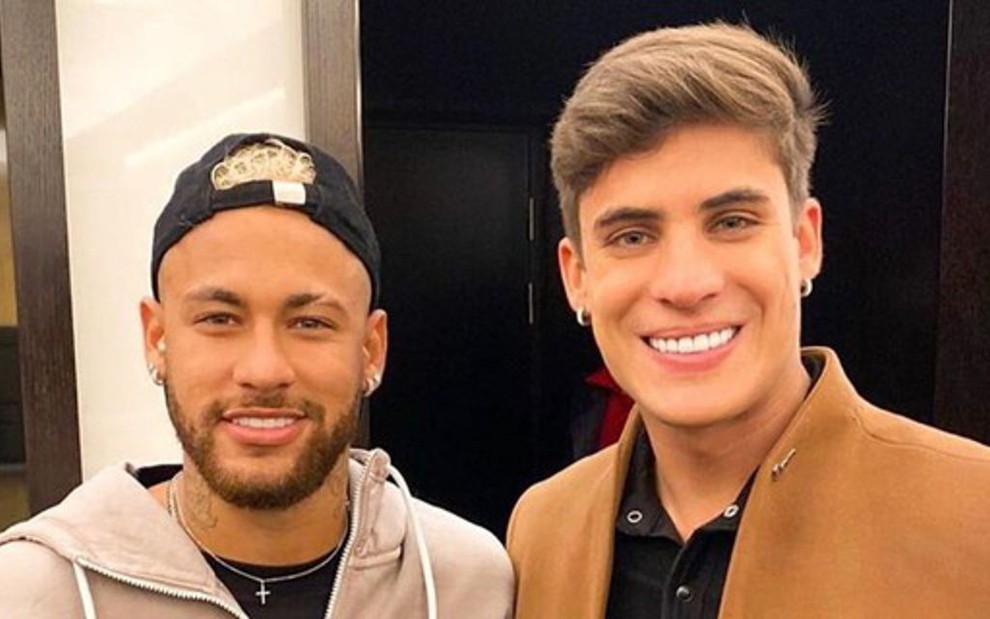 Reprodução de imagem de Neymar Jr. e Tiago Ramos