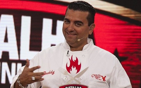 Buddy Valastro na final do reality show Batalha dos Cozinheiros, exibida ontem pela Record - Edu Moraes/TV Record