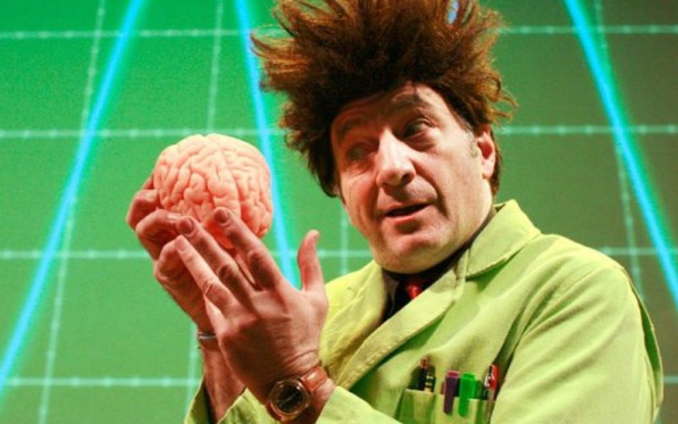 O ator Paul Zaloom incorpora o cientista Beakman durante evento de cultura geek em 2014 - Fotos de Divulgação