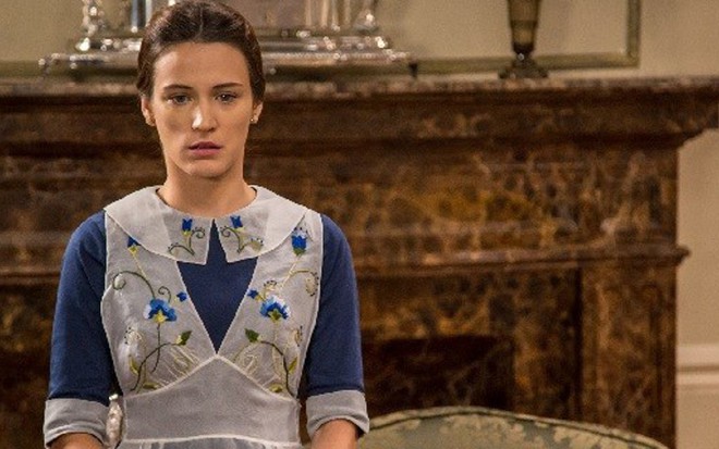 A atriz Bianca Bin em cena como Maria, sua personagem na novela Eta Mundo Bom! - Paulo Belote/Globo