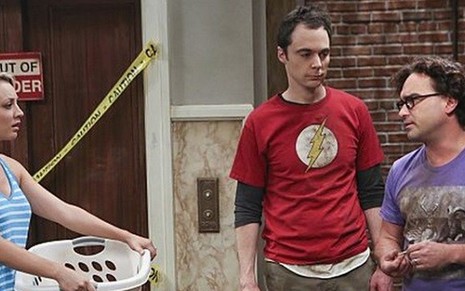 Kaley Cuoco, Jim Parsons e Johnny Galecki na nona temporada de The Big Bang Theory - Divulgação/CBS