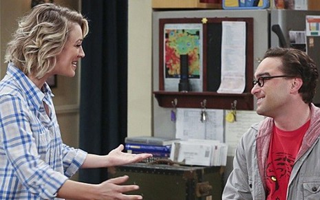 Os atores Kaley Cuoco e Johnny Galecki em cena da série The Big Bang Theory - Divulgação/CBS