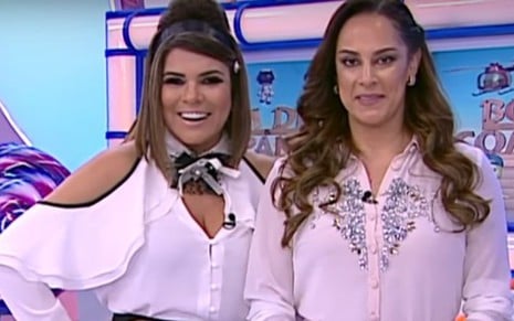 Mara Maravilha e Silvia Abravanel apresentaram juntas o Bom Dia & Cia de 12 de outubro - Reprodução/SBT