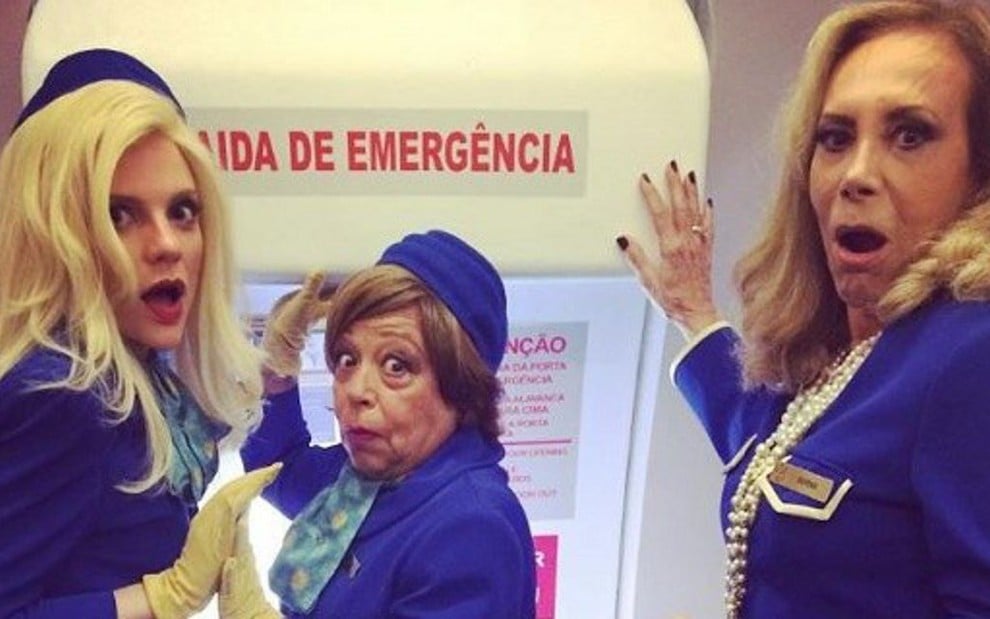 Atrizes da Globo gravam cena de Brasil a Bordo, série que estrearia no final de janeiro - Reprodução/Instagram