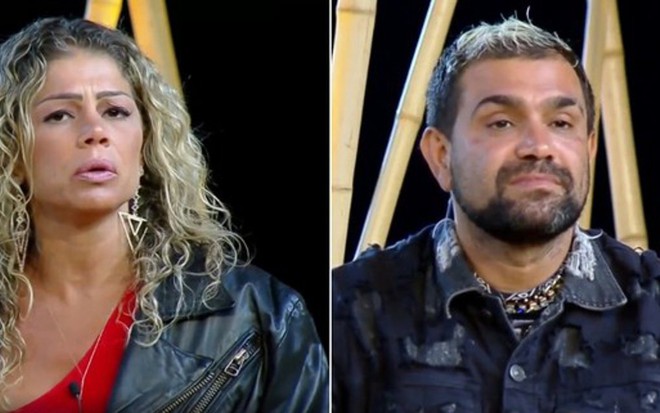 Cátia Paganote e Evandro Santo disputam a permanência no reality show nesta semana - REPRODUÇÃO/RECORD